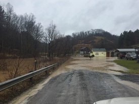 Flooded road