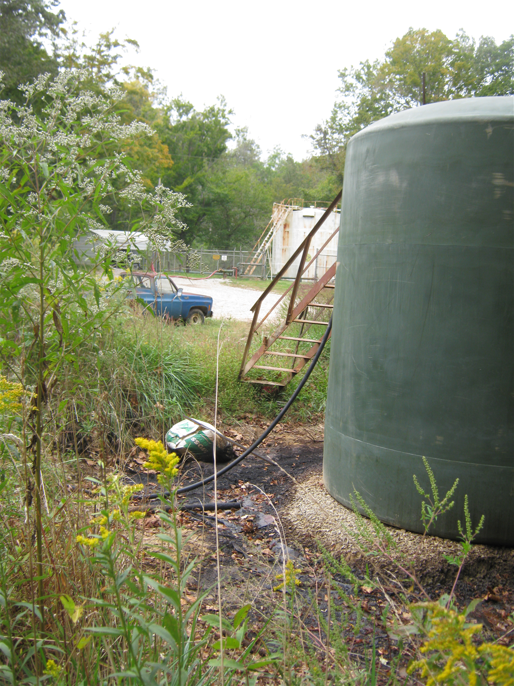 Aboveground storage tank that is leaking