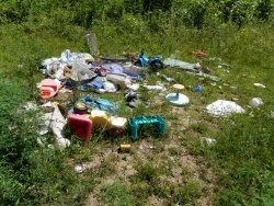 Litter on roadside