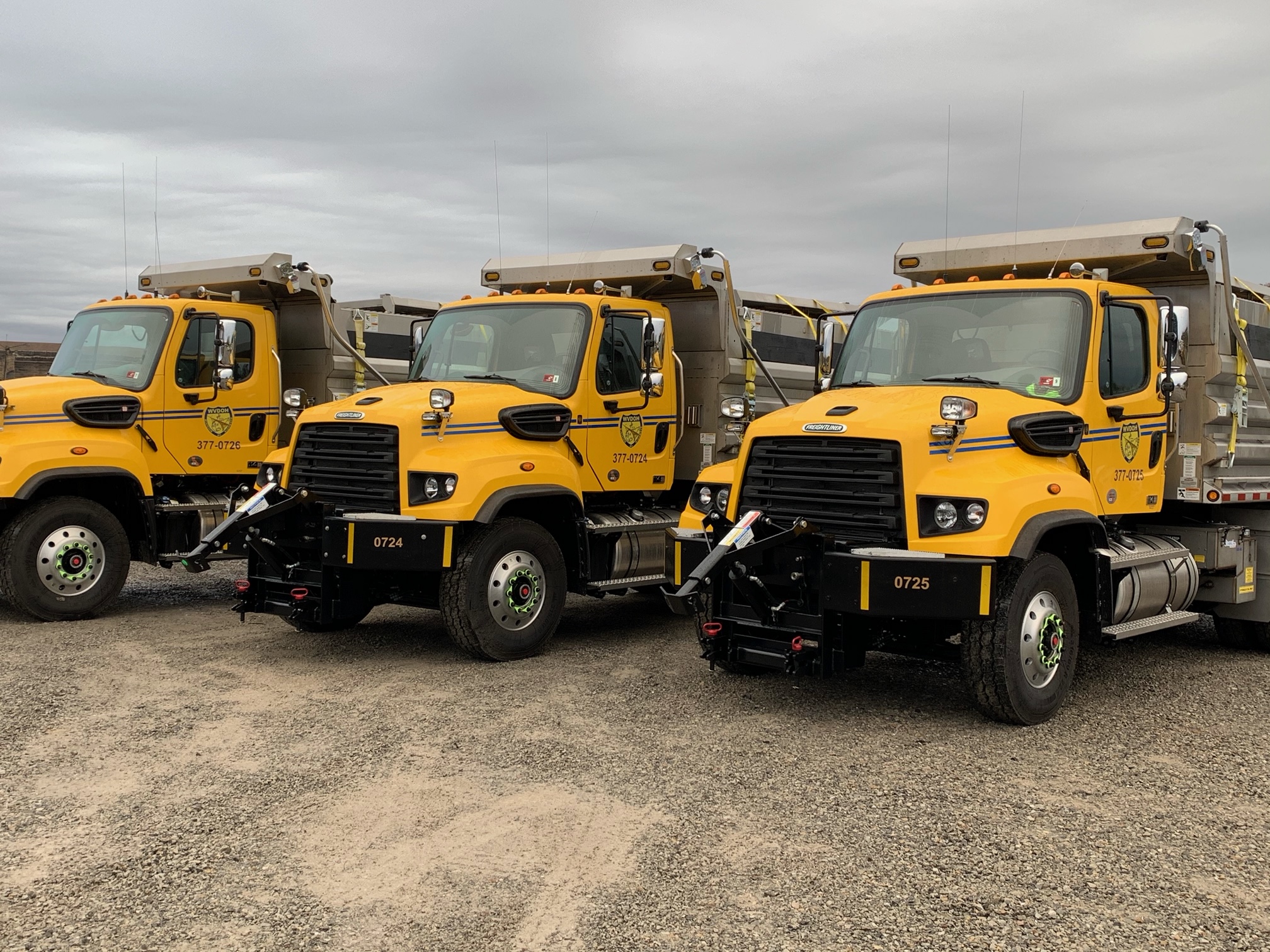 New WVDOT trucks meeting higher EPA emission standards.